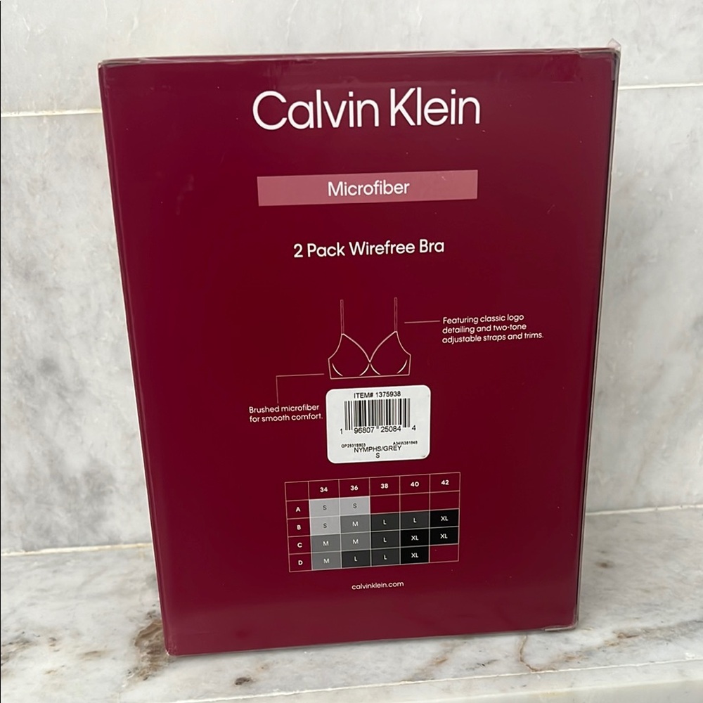 Calvin Klein Black and White Wirefree Bra 2 Pack - Picture 2 of 2
